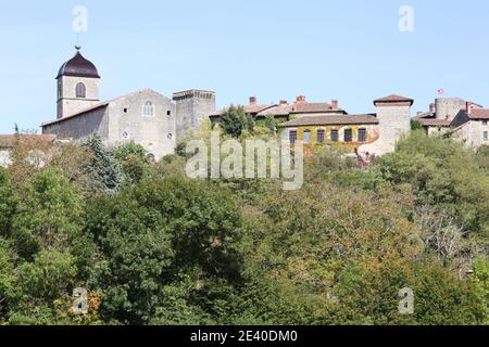 Borgo medievale di Perouges in Francia Foto Stock