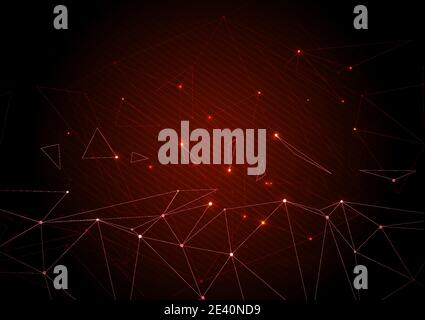 Astratto triangolo plesso forma geometrica sfondo su rosso e verde gradiente Illustrazione Vettoriale