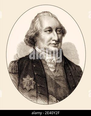Charles Cornwallis, primo marchese Cornwallis, cavaliere della Giarrettiera, 1738-1805, British Generale nella guerra rivoluzionaria americana Foto Stock