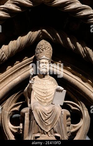 Ornamento in pietra, Cattedrale di San Marco, Korcula, Costa Dalmazia, Croazia Foto Stock