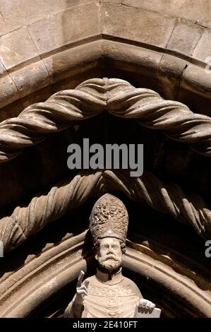 Ornamento in pietra, Cattedrale di San Marco, Korcula, Costa Dalmazia, Croazia Foto Stock