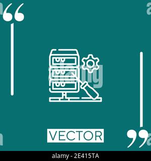 Icona vettore di manutenzione icona lineare. Linea stroked modificabile Illustrazione Vettoriale