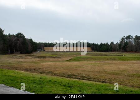 IL Castello DI MOD Stoney si trova nei pressi di Pirbright, Surrey, Regno Unito, utilizzato dall'esercito per l'allenamento Foto Stock