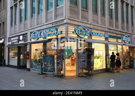 COLONIA, GERMANIA - 21 SETTEMBRE 2020: Eau de Cologne store in Germania. L'originale Eau de Cologne (n. 4711) è un profumo originario dell'anno 1709 a Ger Foto Stock