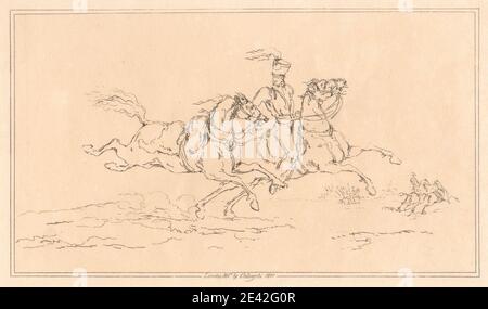 Joseph Steuart, attivo 1821, Cavalrymen, ecc, 1821. Incisione. Foto Stock