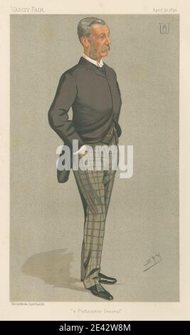 Leslie Matthew 'Sty' Ward, 1851â-1922, British, politici - Vanity Fair - 'a Postmaster General'. Sir James Fergusson. Aprile 30, 1892, 1892. Cromolitografia. Foto Stock