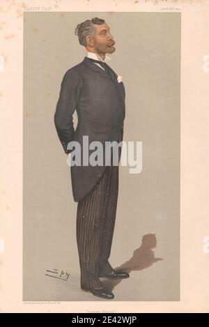 Leslie Matthew 'Sty' Ward, 1851â-1922, British, Vanity Fair - banchieri e finanziatori. "Finanza orientale". Sir Edgar Vincent. 20 1899 aprile 1899. Cromolitografia. Foto Stock