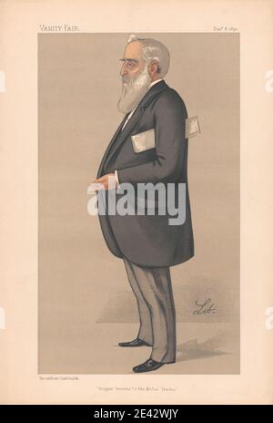 Liborio Prosperi, 1854â–1928, Italiano, Vanity Fair - uomini d'affari e costruttori di Impero. "Beggar-generale ai mestieri del metallo. Kennard. 6 1890 dicembre 1890. Cromolitografia. Foto Stock