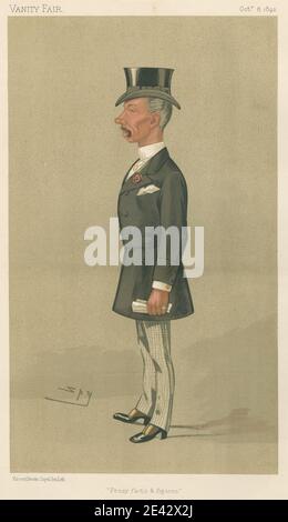 Leslie Matthew 'Sty' Ward, 1851â-1922, British, politici - Vanity Fair. "Dati e cifre della Prosy. Sig. Seymour Keay. 8 ottobre 1892, 1892. Cromolitografia. Foto Stock