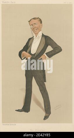 Leslie Matthew 'Sty' Ward, 1851â-1922, British, Vanity Fair: Theatre; 'The Pinafore', George Grossmith, 21 gennaio 1888, 1888. Cromolitografia. Foto Stock