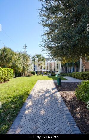 Appartamento pathway- Hyde Park, un quartiere gentrifed in, Tampa, Florida Foto Stock