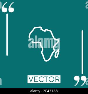 icona vettore africa icona lineare. Linea stroked modificabile Illustrazione Vettoriale