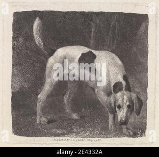 George Stubbs, 1724â–1806, British, Dog [UN Foxhound sul profumo], 1788. Attacco a terra morbida con lavoro di roulette. Foto Stock