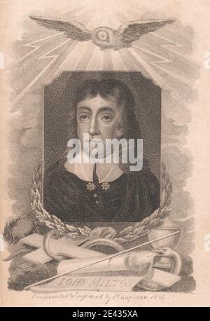 Artista sconosciuto, ( J. Chapman ), John Milton, 1804. Piple. Foto Stock