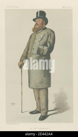 Theobald Chartran, 1849â–1907, francese, Vanity Fair: Letterary; "An Old Coldstreamer", Tenente generale Charles Baring, 14 aprile 1883, 1883. Cromolitografia. Foto Stock