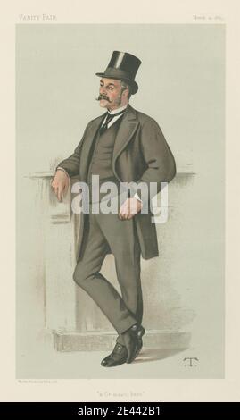 Theobald Chartran, 1849â–1907, francese, Vanity Fair: Militare e marina; "A Crimean Hero", Major-General Edwyn Sherard Burnaby, 10 marzo 1883, 1883. Cromolitografia. Foto Stock