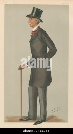 Leslie Matthew 'Sty' Ward, 1851â-1922, British, Vanity Fair: Military and Navy; 'Julian', General Julian Hamilton Hall, 15 settembre 1898, 1898. Cromolitografia. Foto Stock