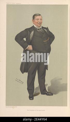 Leslie Matthew 'Sty' Ward, 1851â-1922, British, Vanity Fair: Legal; 'The President of the Law Society', Thomas Rawle, 6 luglio 1905, 1905. Cromolitografia. Foto Stock