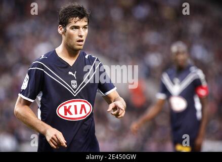 I gesti Yoann Gourbracciale di Bordeaux durante la prima partita di calcio della Lega francese, Girondons de Bordeaux vs le Mans Union Club 72 allo stadio Chaban-Delmas di Bordeaux, Francia, il 16 maggio 2009. Bordeaux ha vinto 3-2. Foto di Patrick Bernard/Cameleon/ABACAPRESS.COM Foto Stock