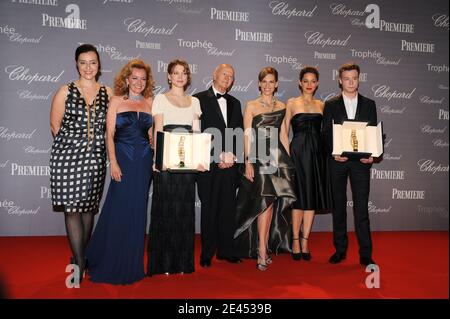 Caroline Gruosi-Scheufele, attrice Lea Seydoux, Gilles Jacob, Hilary Swank, attore marion Cotillard David Kross posa durante la cerimonia del Trofeo Chopard tenutasi al Martinez Hotel durante il 62° Festival del Cinema di Cannes al Palais des Festivals di Cannes, Francia, il 18 maggio 2009. Foto di Nebinger-Orban/ABACAPRESS.COM Foto Stock