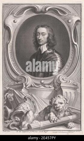 Jacobus Houbraken, 1698â–1780, olandese, tenente generale Fleetwood, 1740. Incisione. Foto Stock