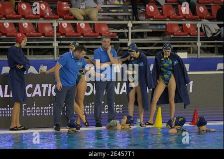 Trieste, Italia. 21 Gennaio 2021. Trieste, Italia, Centro Federale B. Bianchi, 21 gennaio 2021, squadre del Kazakistan durante il Torneo di qualificazione delle Olimpiadi di Waterpolo - Israele vs Kazakistan - Giochi Olimpici Credit: Marco Todaro/LPS/ZUMA Wire/Alamy Live News Foto Stock