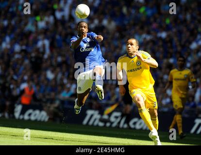 Everton's Louis Saha durante la partita di calcio della fa Cup, finale, Chelsea vs Everton al Wembley Stadium di Londra, Regno Unito, il 30 maggio 2009. Chelse ha vinto 2-1. Foto di Henri Szwarc/ABACAPRESS.COM Foto Stock