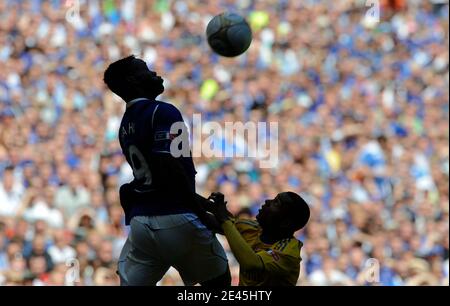 Illustrazioni ombra di Louis Saha di Everton durante la partita di calcio della fa Cup, finale, Chelsea vs Everton al Wembley Stadium di Londra, Regno Unito il 30 maggio 2009. Chelse ha vinto 2-1. Foto di Henri Szwarc/ABACAPRESS.COM Foto Stock