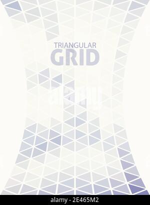 Sfondo sottile con griglia triangolare. Modello sottile astratto con triangoli trasparenti. Sfondo grafico vettoriale Illustrazione Vettoriale