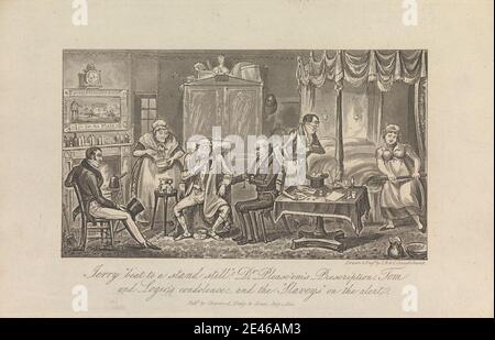 George Cruikshank, 1792â–1878, British, Jerry 'battere a fermarsi!', 1 luglio 1821. Foto Stock