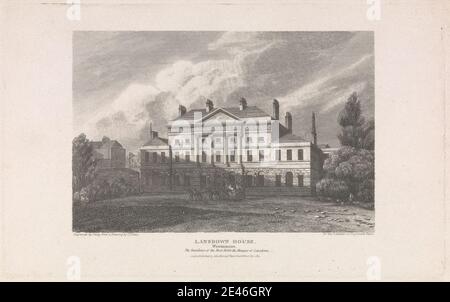 J. Shury, attivo 1812, Lansdowne House in Berkeley Square, Mayfair, 1815. Incisione. Foto Stock