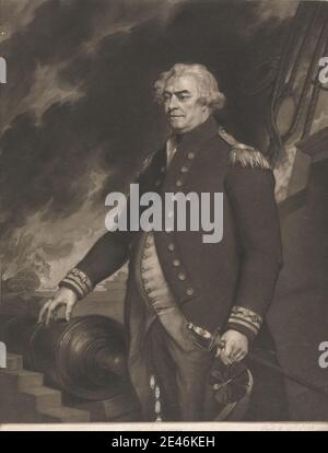 Artista sconosciuto, Lord Adam Duncan, 1° Visconte, Duncan di Camperdown, .1798. Mezzotinta su carta leggermente spessa, moderatamente testurizzata, crema, deposta. Foto Stock