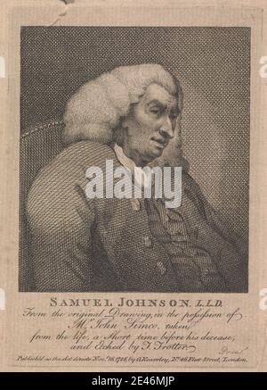 Thomas Trotter, ca. 1750â–1803, British, Samuel Johnson, senza dati. Incisione. Foto Stock