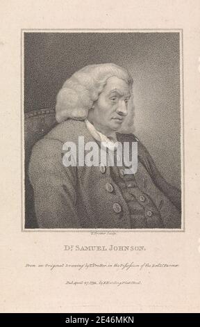 Thomas Trotter, ca. 1750â–1803, British, Samuel Johnson, senza dati. Incisione. Foto Stock