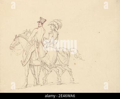 Thomas Rowlandson, 1756–1827, inglese, Album Drawing, Undated. Grafite e penna e inchiostro su carta media, leggermente testurizzata, color crema. Dominio pubblico Foto Stock