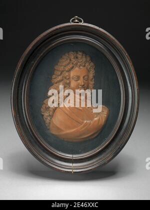 Artista sconosciuto, XVIII secolo, William Congreve, ca. 1715. Pearwood. Ovale , drammaturgo , poeta , ritratto , parrucca. Congreve, William (1670–1729), drammaturgo e poeta Foto Stock