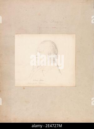 John Flaxman, 1755–1826, inglese, Ritratto di William Blake, ca. 1804. Grafite su carta media, leggermente testurizzata, crema wove. Artista , incisore (printmaker) , uomo , poeta , ritratto , profilo. Blake, William (1757–1827), incisore, artista e poeta Foto Stock