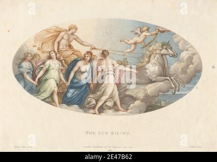 Artista sconosciuto, ( J. Kirk ), The Sun Rising, 1792. Incisione con imbianchino. Dominio pubblico Foto Stock