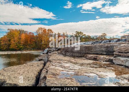 Healey Falls Northumberland Trent Hills Peterborough County Ontario Canada in autunno Foto Stock