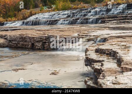 Healey Falls Northumberland Trent Hills Peterborough County Ontario Canada in autunno Foto Stock