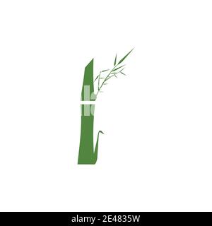 Il logo di bambù Modello icona vettore illustration design Illustrazione Vettoriale