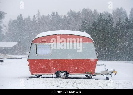 Nenthead, Cumbria UK. Domenica 27 dicembre 2020: Storm Bella ha martoriato parti del Nord Ovest e Cumbria questa mattina con forti venti e forti s Foto Stock