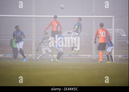 KHARKIV, UCRAINA - 11 DICEMBRE 2019: La partita U19 UEFA Champions Shakhtar - Atalanta sulla Metallist Arena. Foto Stock