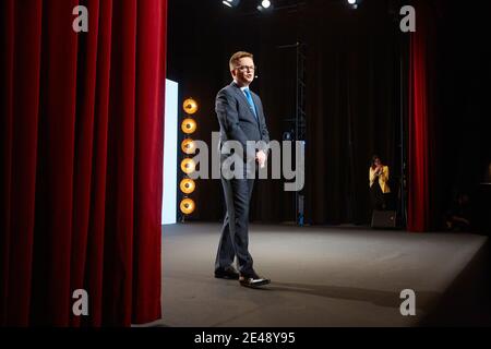 Varsavia, Mazoviano, Polonia. 22 gennaio 2021. La presentazione del movimento Polonia 2050 sotto lo slogan ''We know how'' UN piano per il Poland.in la foto: KRZYSZTOF HOLOWNIA Credit: Hubert Mathis/ZUMA Wire/Alamy Live News Foto Stock