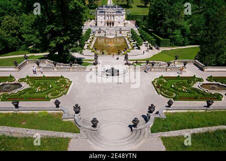 Linderhof Palace, alta Baviera, Baviera, Germania Foto Stock