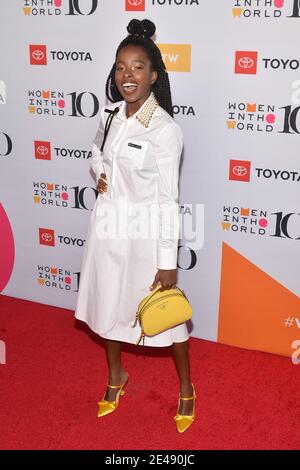 Amanda Gorman partecipa al 10° Summit Mondiale femminile al David H. Koch Theatre Lincoln Center di New York, NY, 10 aprile 2019. (Foto di Anthony Behar/Sipa USA) Foto Stock