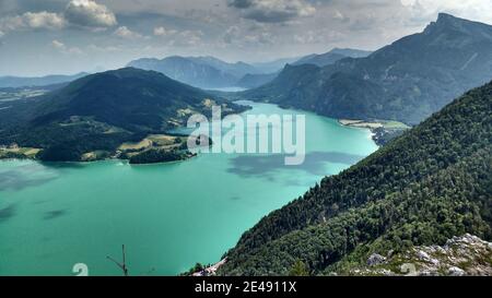 Wolfgangsee Salzburger Land lago turchese Foto Stock