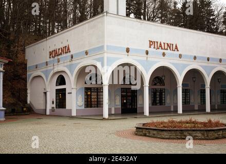 Padiglione di acqua minerale in piazza Jozef Dietl a Iwonicz-Zdroj. Polonia Foto Stock