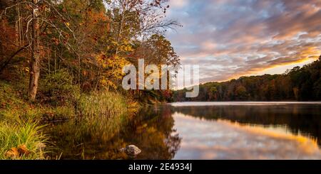 Lago Rose all'alba Foto Stock