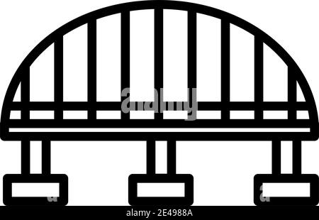 Icona ponte vettore. Vari ponti, icona del contorno. Linea con tratto modificabile Illustrazione Vettoriale